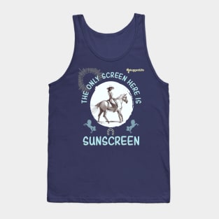 Unplugged Life Horseback Riding TShirt Tank Top